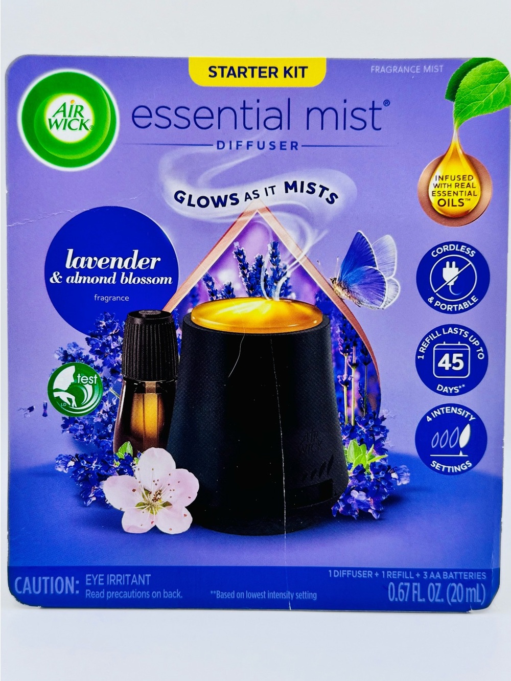 Air Wick Essential Mist Diffuser Starter Kit - Lavender & Almond Blossom